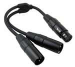 Pig Hog Solutions XLR to Dual XLR Y Cable Front View